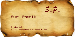 Suri Patrik névjegykártya